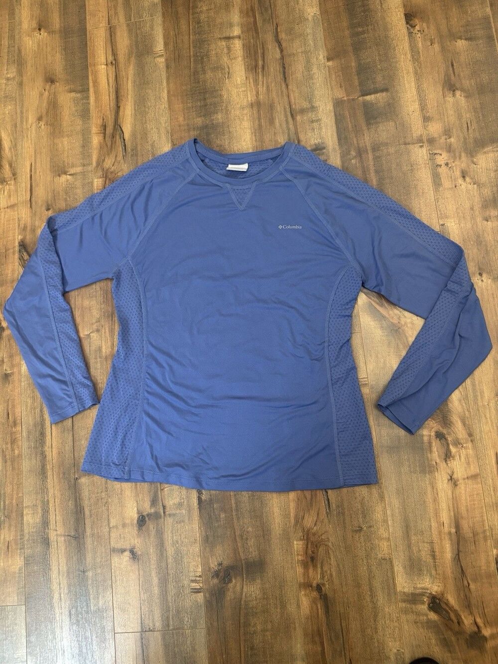 Columbia Women's Omni-Wick Long Sleeve Shirt Size Large Maplegate Blue Mesh Side